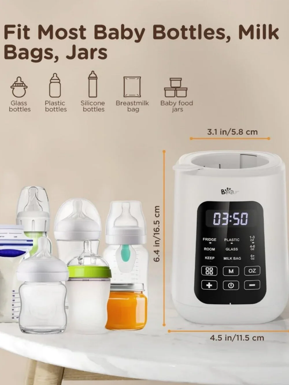 Fast Baby Bottle Warmer for Breast Milk & Formula | Newborn Essentials, Auto